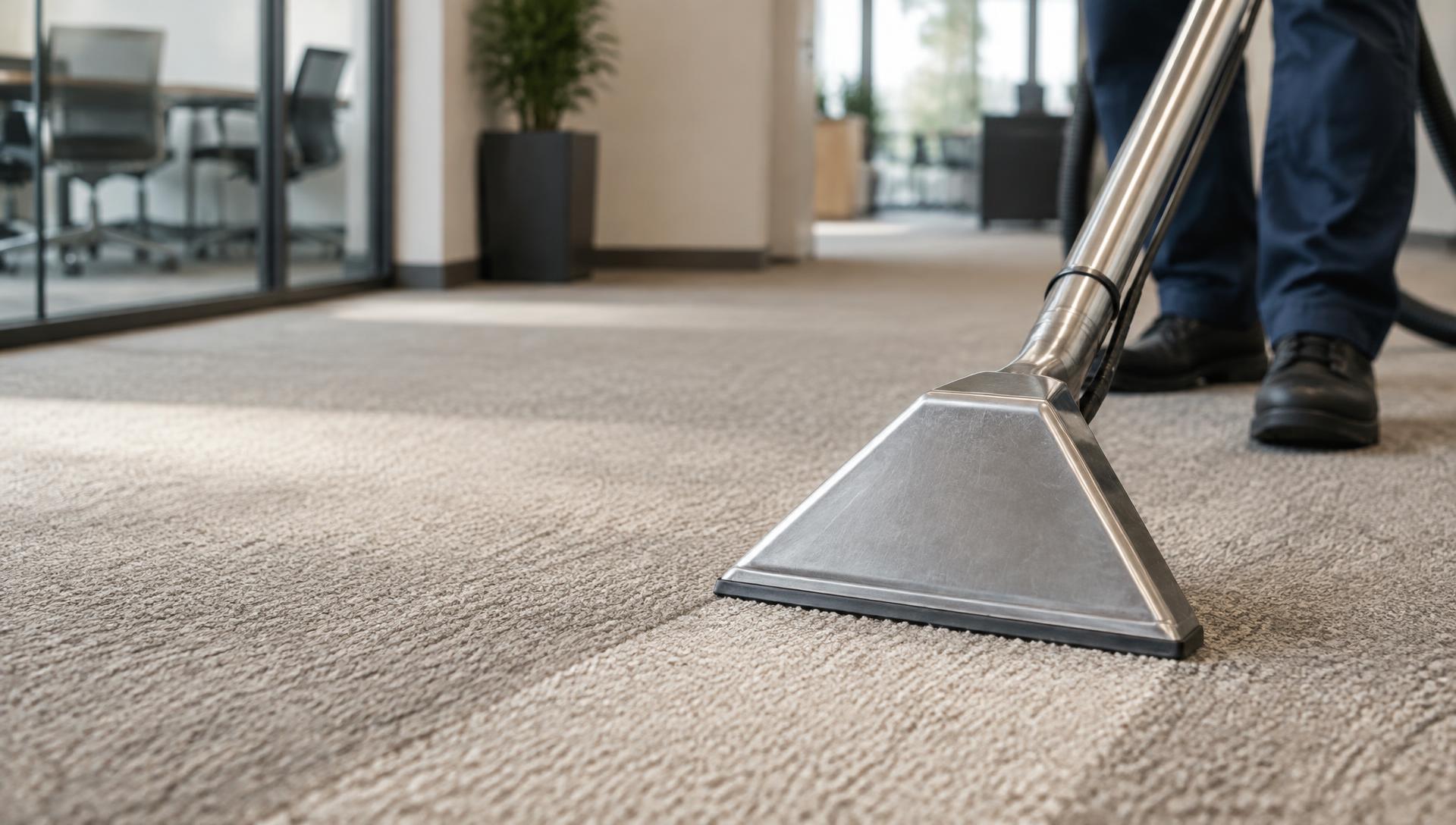 Carpet extraction wand on office carpet (illustrative image)
